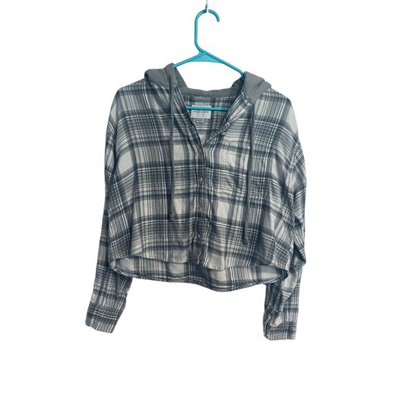 American Eagle crop flannel - Picture 1 of 8